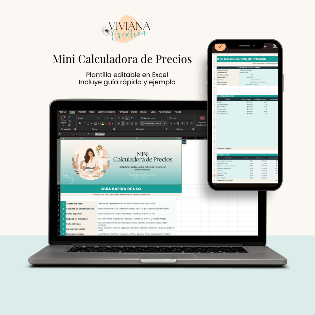 Mockup Mini Calculadora de Precios
